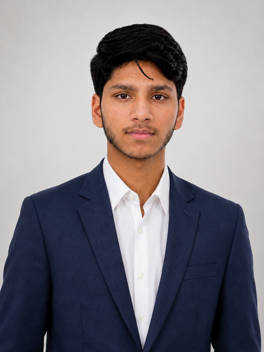 Mohammed Akber Hussain — professional headshot in navy suit